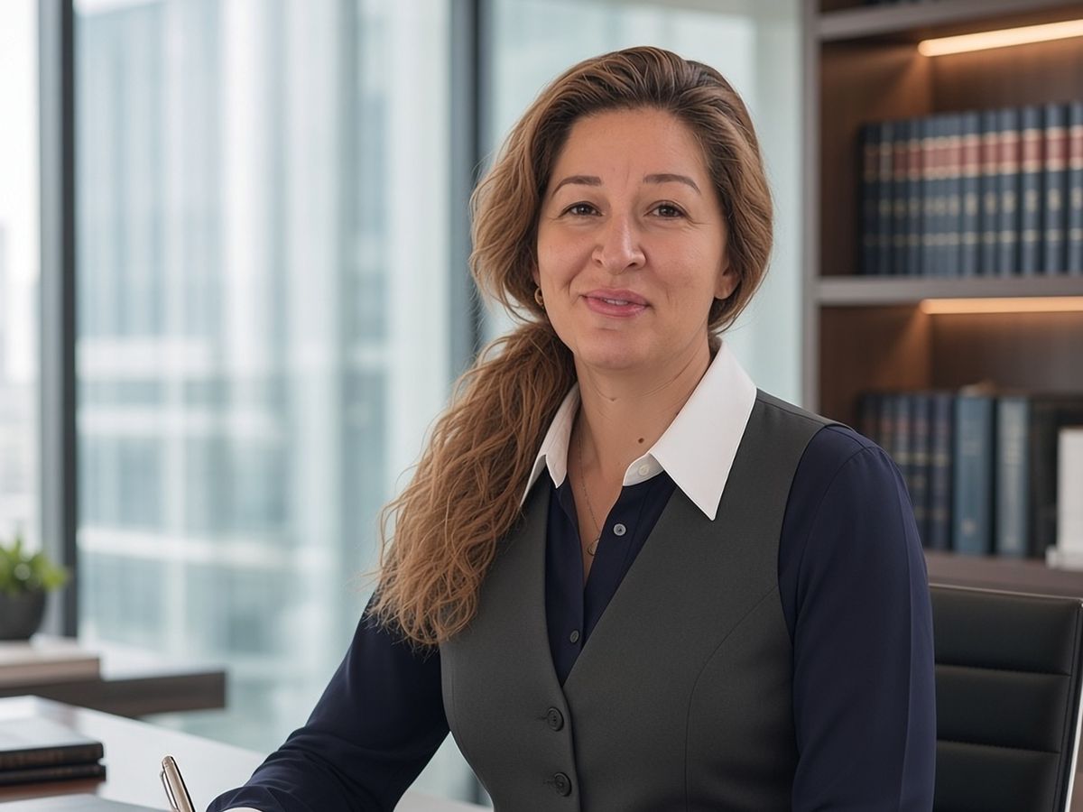 Alina Pufu, corporate and commercial lawyer, in her office